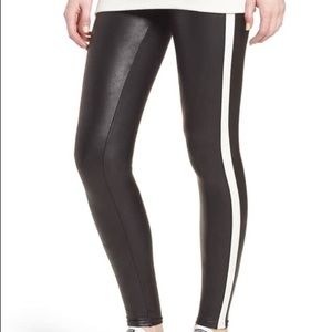 Spanx Faux Leather Side Stripe Legging